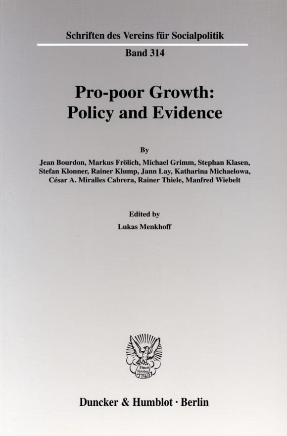 Cover Pro-poor Growth: Policy and Evidence