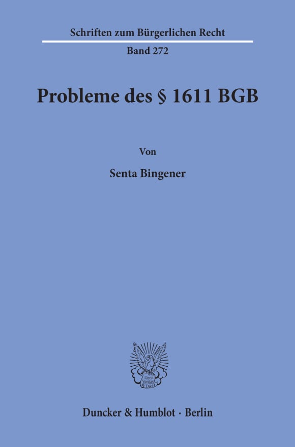 Cover Probleme des § 1611 BGB