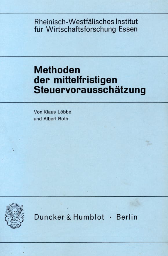 Cover Methoden der mittelfristigen Steuervorausschätzung