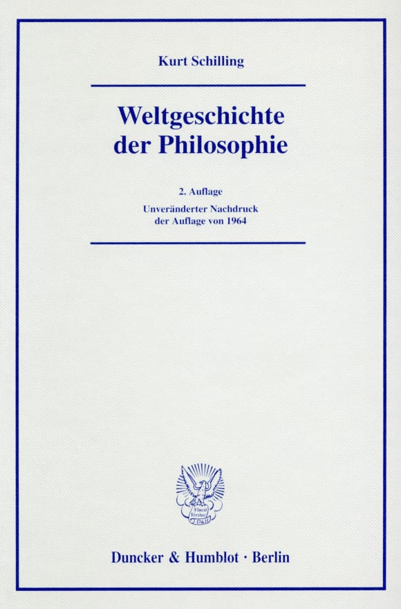 Cover Weltgeschichte der Philosophie