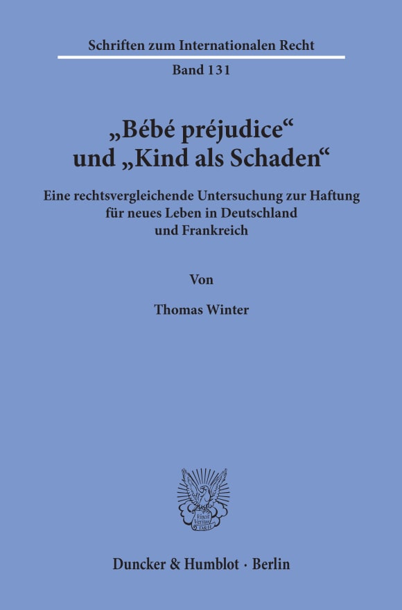 Cover »Bébé préjudice« und »Kind als Schaden«