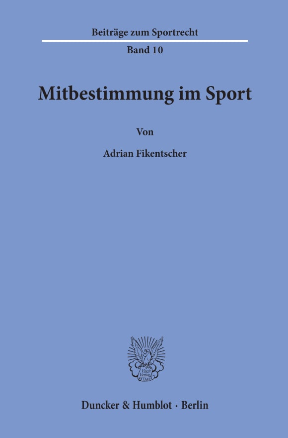 Cover Mitbestimmung im Sport