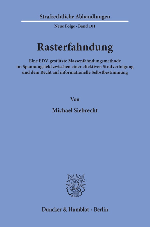 Cover Rasterfahndung