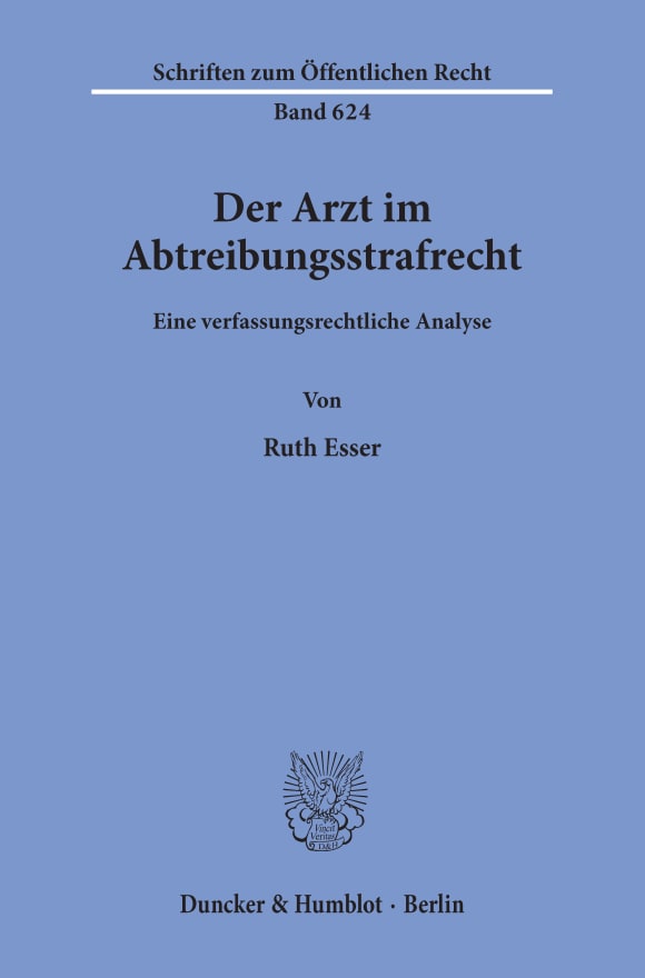 Cover Der Arzt im Abtreibungsstrafrecht