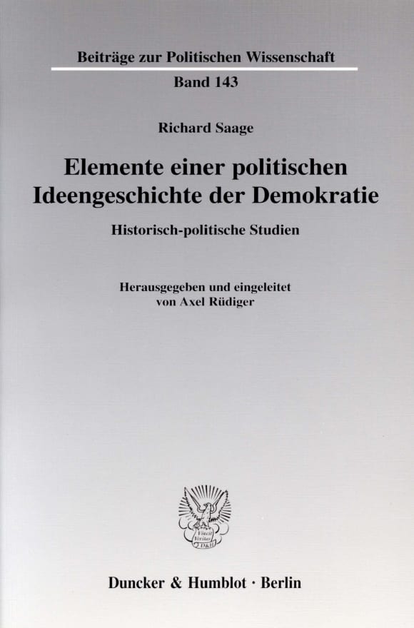 Cover Elemente einer politischen Ideengeschichte der Demokratie