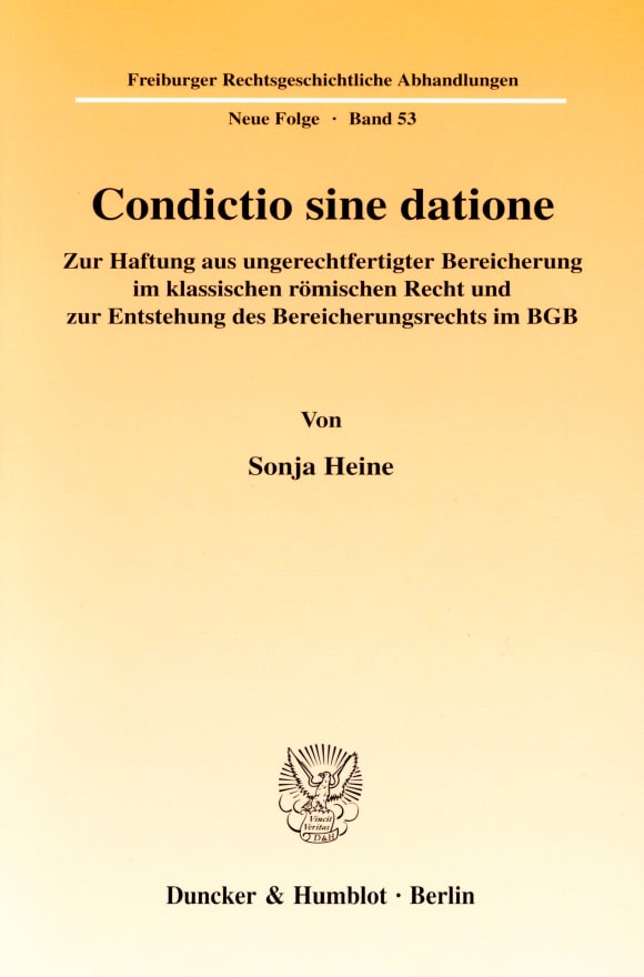 Cover Condictio sine datione