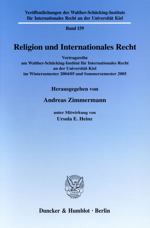 Cover Religion und Internationales Recht