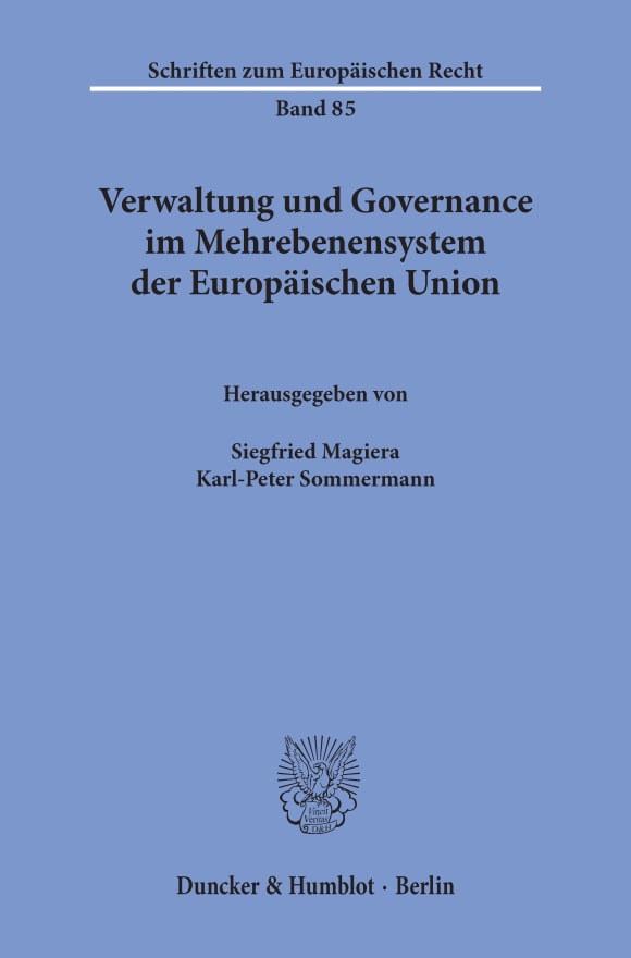 Cover Verwaltung und Governance im Mehrebenensystem der Europäischen Union