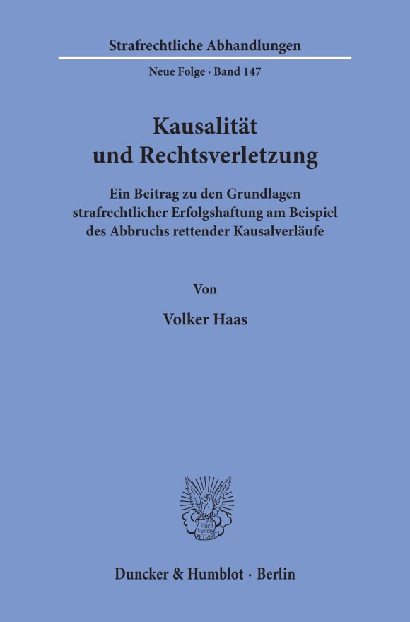 Cover Kausalität und Rechtsverletzung