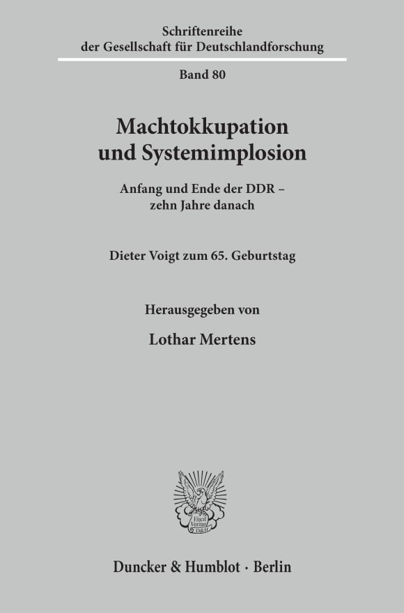 Cover Machtokkupation und Systemimplosion