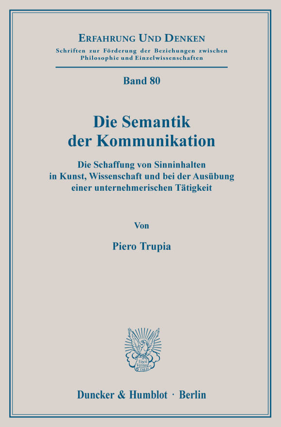 Cover Die Semantik der Kommunikation