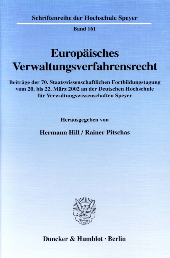 Cover Europäisches Verwaltungsverfahrensrecht