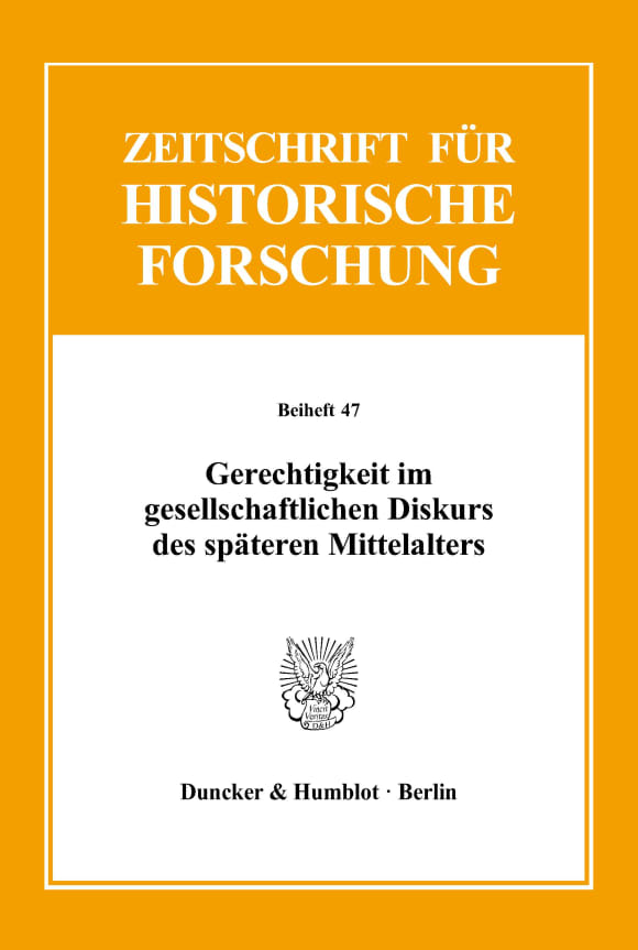 Cover Gerechtigkeit im gesellschaftlichen Diskurs des späteren Mittelalters