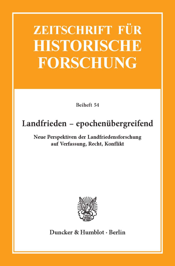 Cover Landfrieden – epochenübergreifend