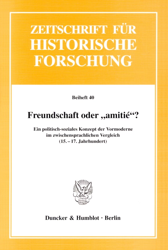 Cover Freundschaft oder »amitié«?