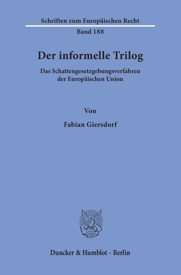 Cover Der informelle Trilog