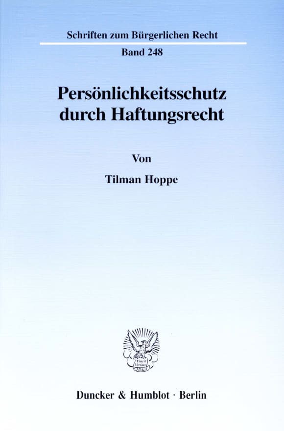 Cover Persönlichkeitsschutz durch Haftungsrecht