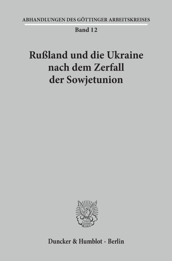 Cover Rußland und die Ukraine nach dem Zerfall der Sowjetunion