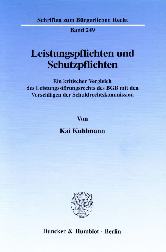 Cover Leistungspflichten und Schutzpflichten