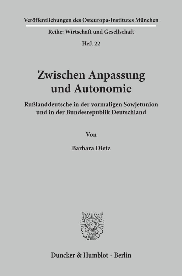 Cover Zwischen Anpassung und Autonomie