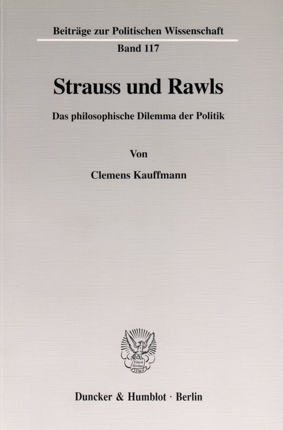 Cover Strauss und Rawls