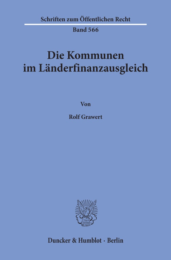 Cover Die Kommunen im Länderfinanzausgleich