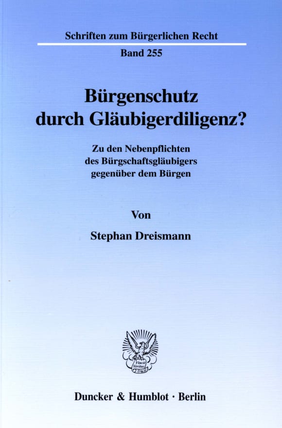 Cover Bürgenschutz durch Gläubigerdiligenz?