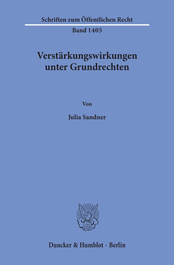 Cover Verstärkungswirkungen unter Grundrechten