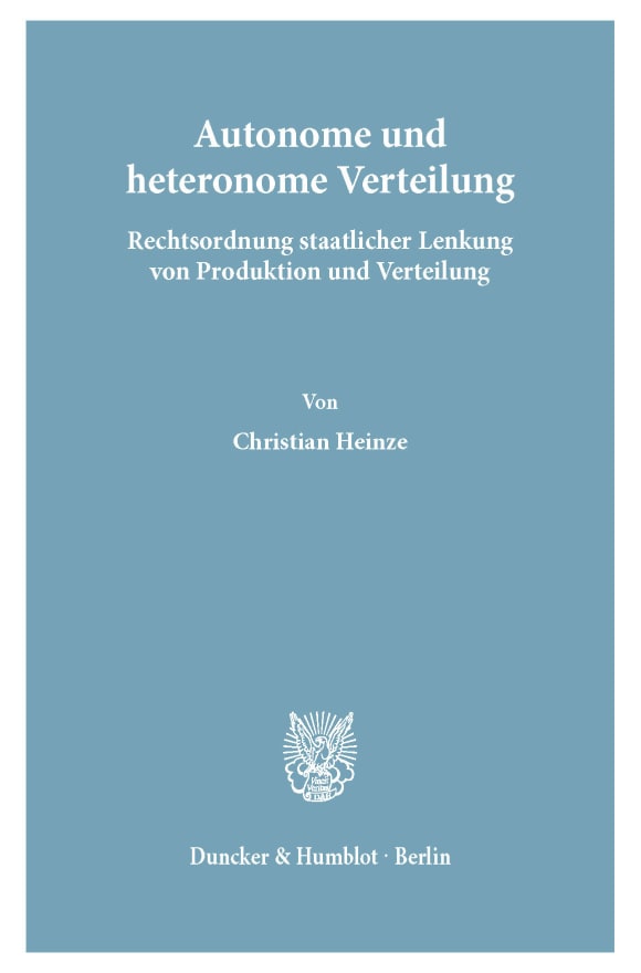 Cover Autonome und heteronome Verteilung