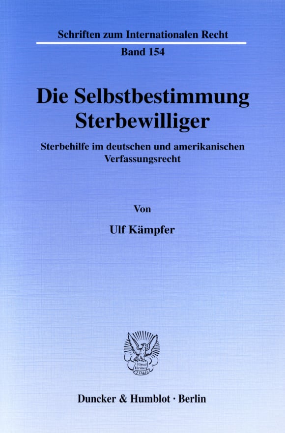 Cover Die Selbstbestimmung Sterbewilliger