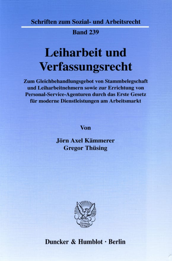 Cover Leiharbeit und Verfassungsrecht