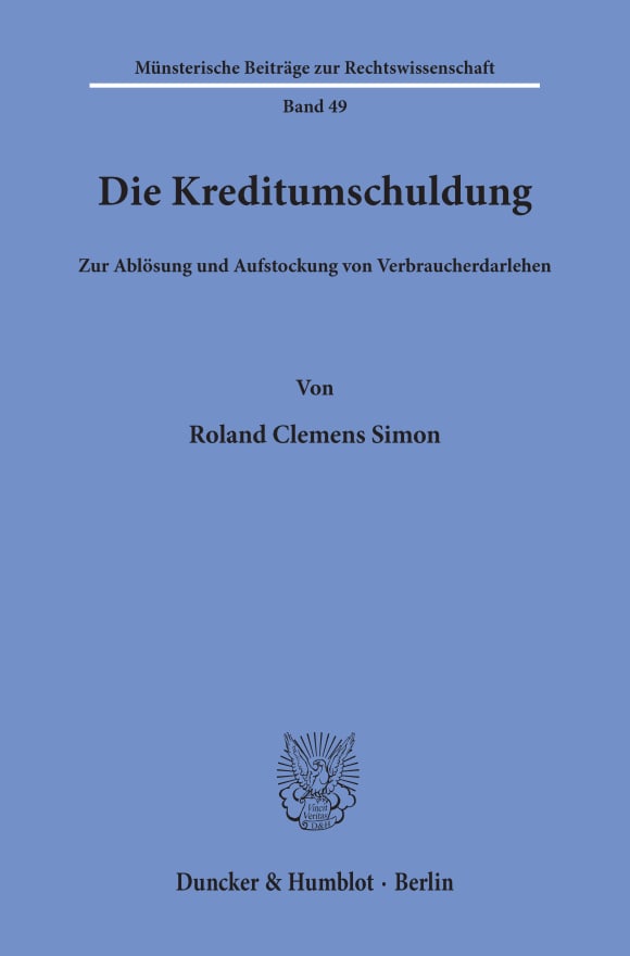 Cover Die Kreditumschuldung