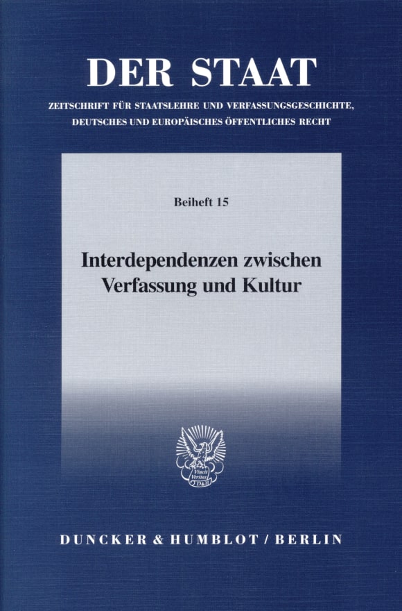 Cover Interdependenzen zwischen Verfassung und Kultur