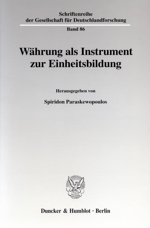 Cover Währung als Instrument zur Einheitsbildung