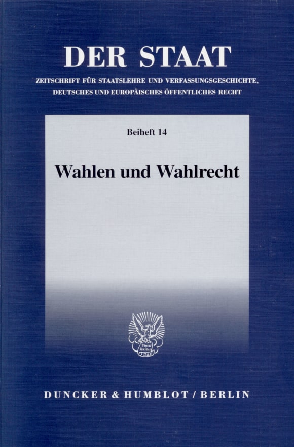 Cover Wahlen und Wahlrecht