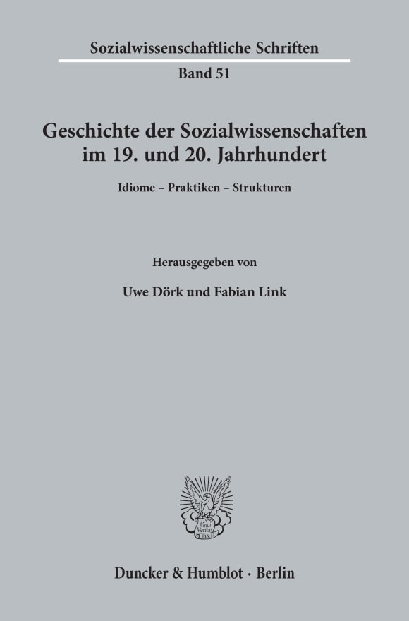 Cover Geschichte der Sozialwissenschaften im 19. und 20. Jahrhundert