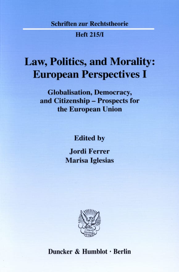 Cover Law, Politics, and Morality: European Perspectives I