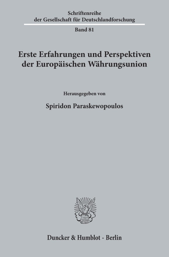 Cover Erste Erfahrungen und Perspektiven der Europäischen Währungsunion