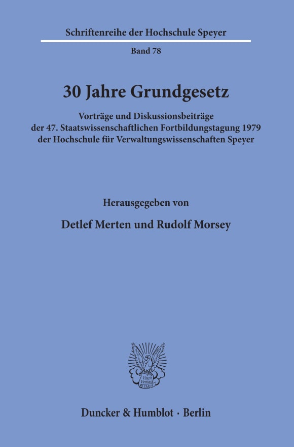 Cover 30 Jahre Grundgesetz