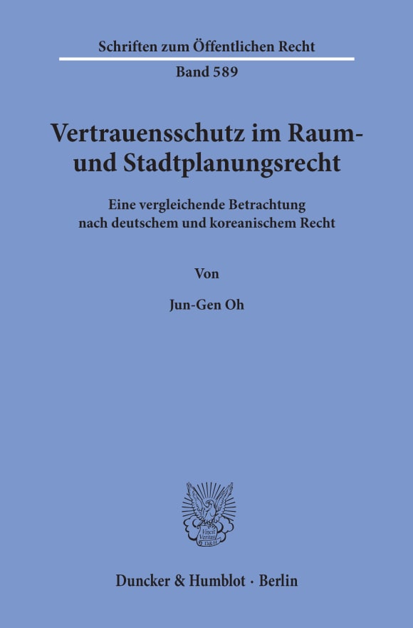 Cover Vertrauensschutz im Raum- und Stadtplanungsrecht