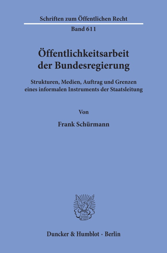 Cover Öffentlichkeitsarbeit der Bundesregierung