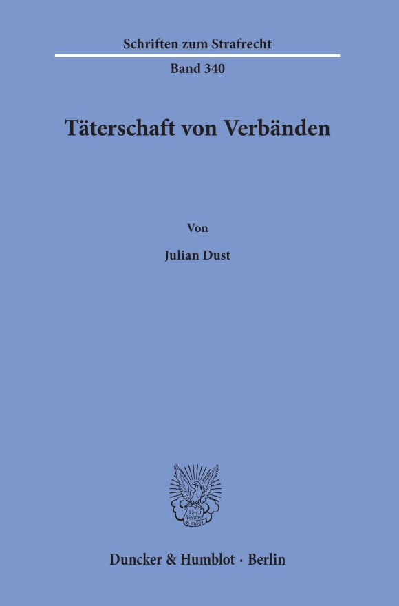 Cover Täterschaft von Verbänden