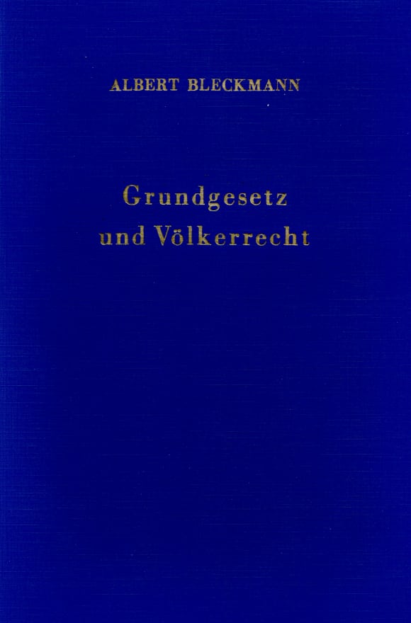 Cover Grundgesetz und Völkerrecht