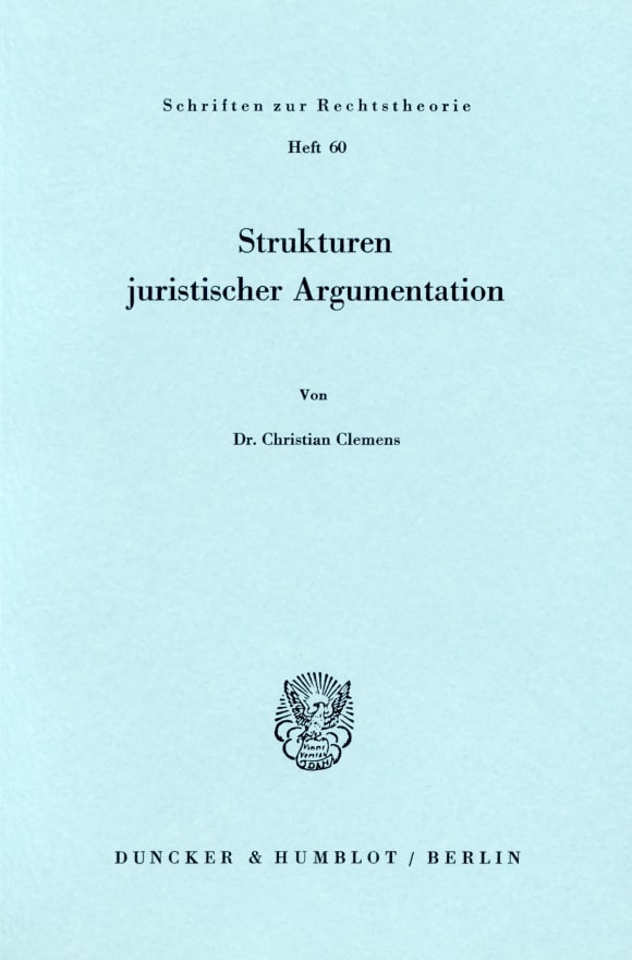 Cover Strukturen juristischer Argumentation