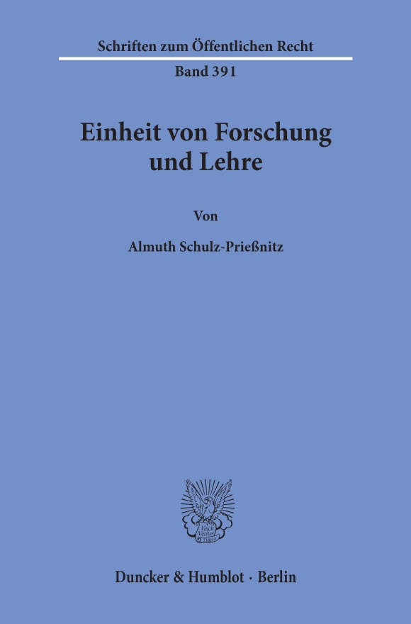 Cover Einheit von Forschung und Lehre