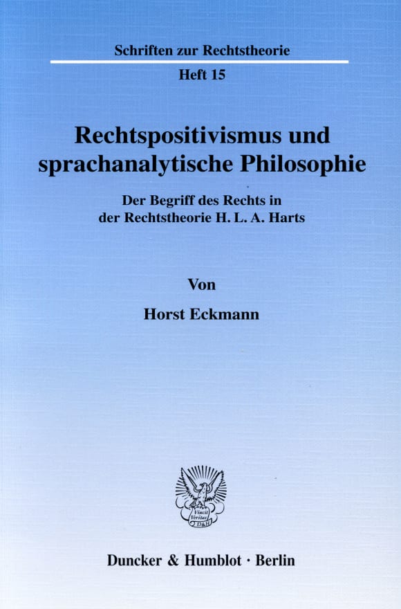 Cover Rechtspositivismus und sprachanalytische Philosophie