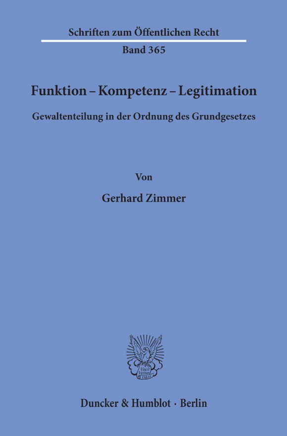 Cover Funktion - Kompetenz - Legitimation