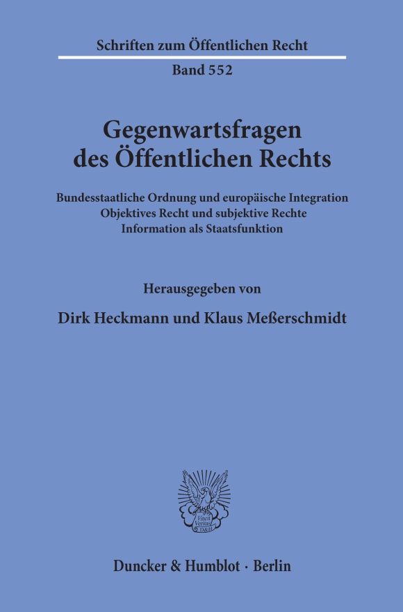 Cover Gegenwartsfragen des Öffentlichen Rechts