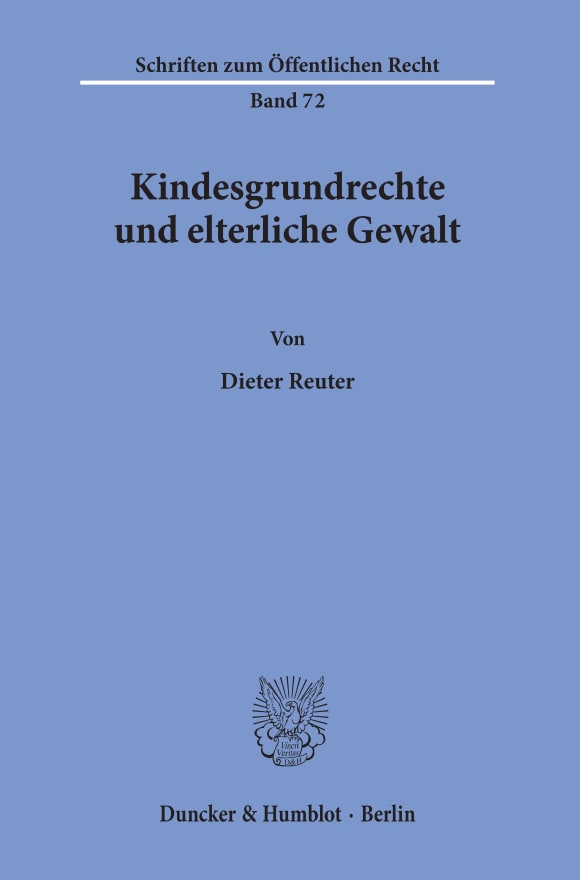 Cover Kindesgrundrechte und elterliche Gewalt