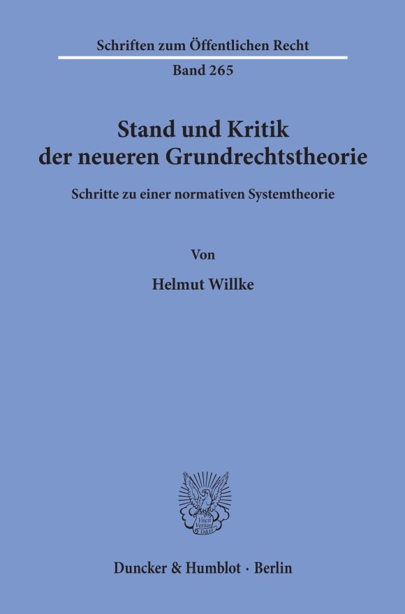 Cover Stand und Kritik der neueren Grundrechtstheorie